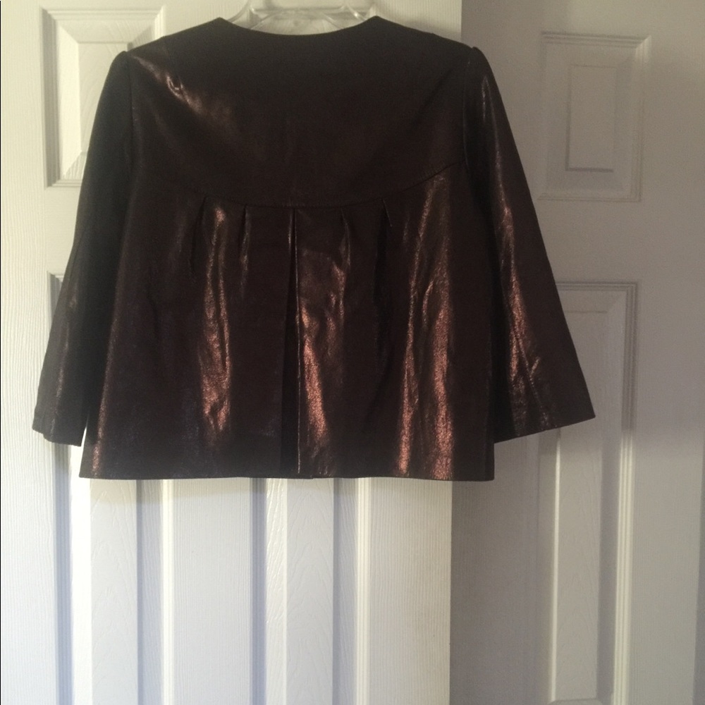 I.N.C. Leather Jacket/Top. - Picture 2 of 5